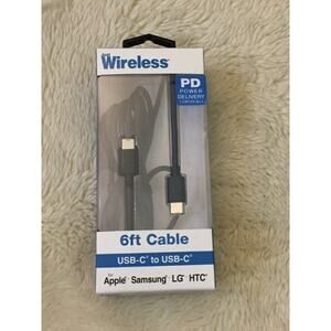 Just Wireless 6ft USB-C to USB-C Cable - Black